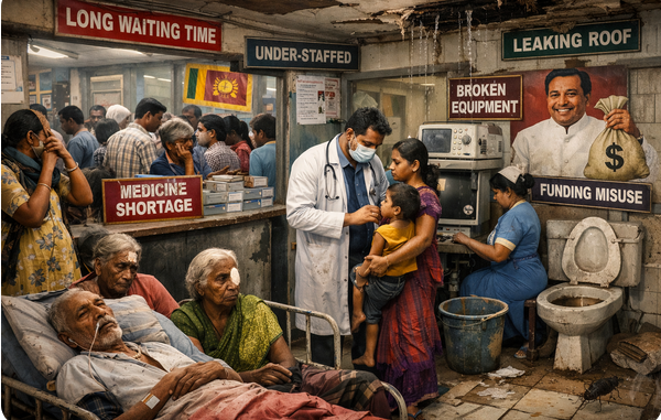 වැඩවර්ජන අස්සේ සෞඛ්‍ය සේවය කෑලි කඩා පුද්ගලීකරණයට දක්කයි!